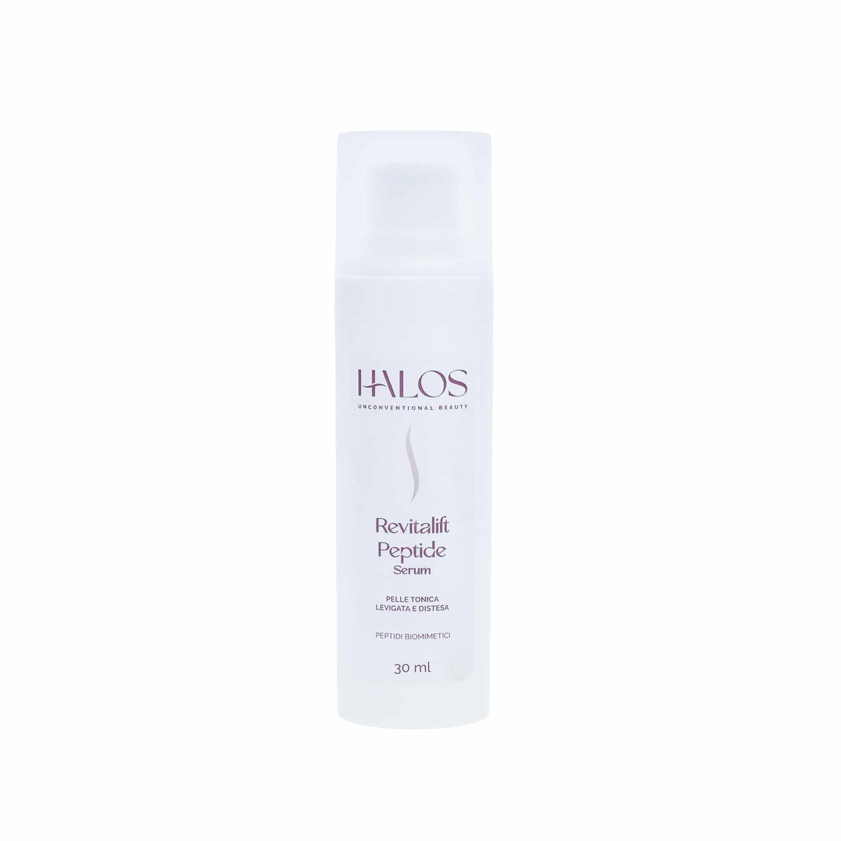 Vista frontale del flacone airless Revitalift Peptide Serum Halos da 30 ml
